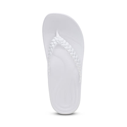 Vicki Braided Thong Sandal #color_white-gloss