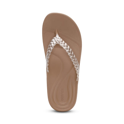 Vicki Braided Thong Sandal #color_champagne gloss