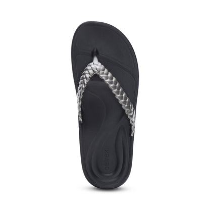 Vicki Braided Thong Sandal #color_pewter-gloss