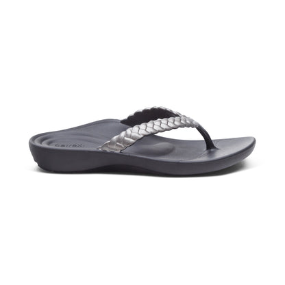 Vicki Braided Thong Sandal #color_pewter-gloss