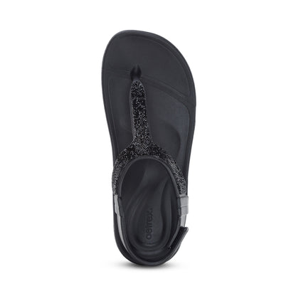 Skyler Thong Sandal #color_black embellished