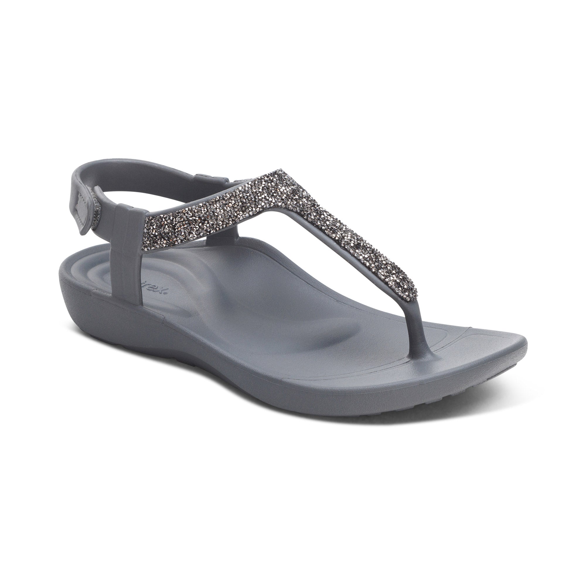 Skyler Thong Sandal #color_pewter embellished