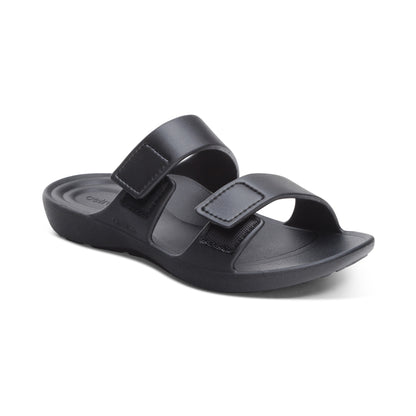 Kaia Two Band Slide #color_black