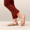 Ellie Adjustable Quarter Strap Thong Sandal #color_grey