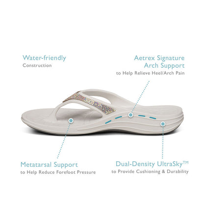 Fiji Orthotic Sandal Features Angle #color_rose sparkle