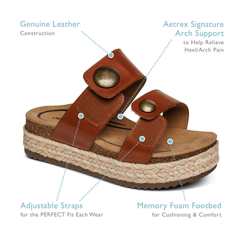 Sofie Platform Sandal #color_cognac