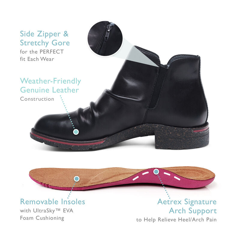 Mila Low Boot #color_dark brown