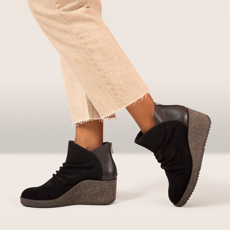 Kara Ankle Wedge Boot #color_black