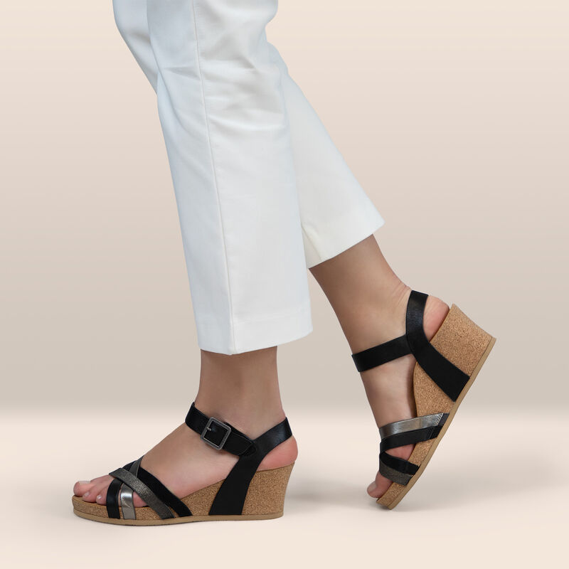 Noelle Arch Support Wedge Lifestyle #color_black
