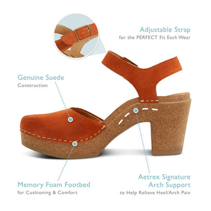 Finley Closed Toe Heel Features #color_cognac