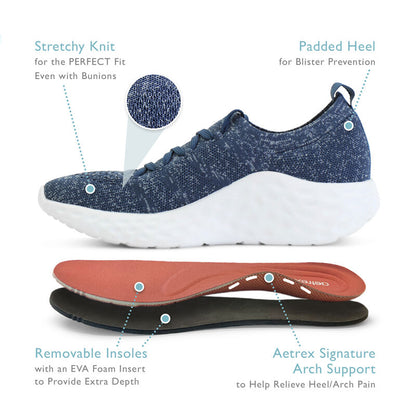 Sadie Lace Up Sneaker #color_navy