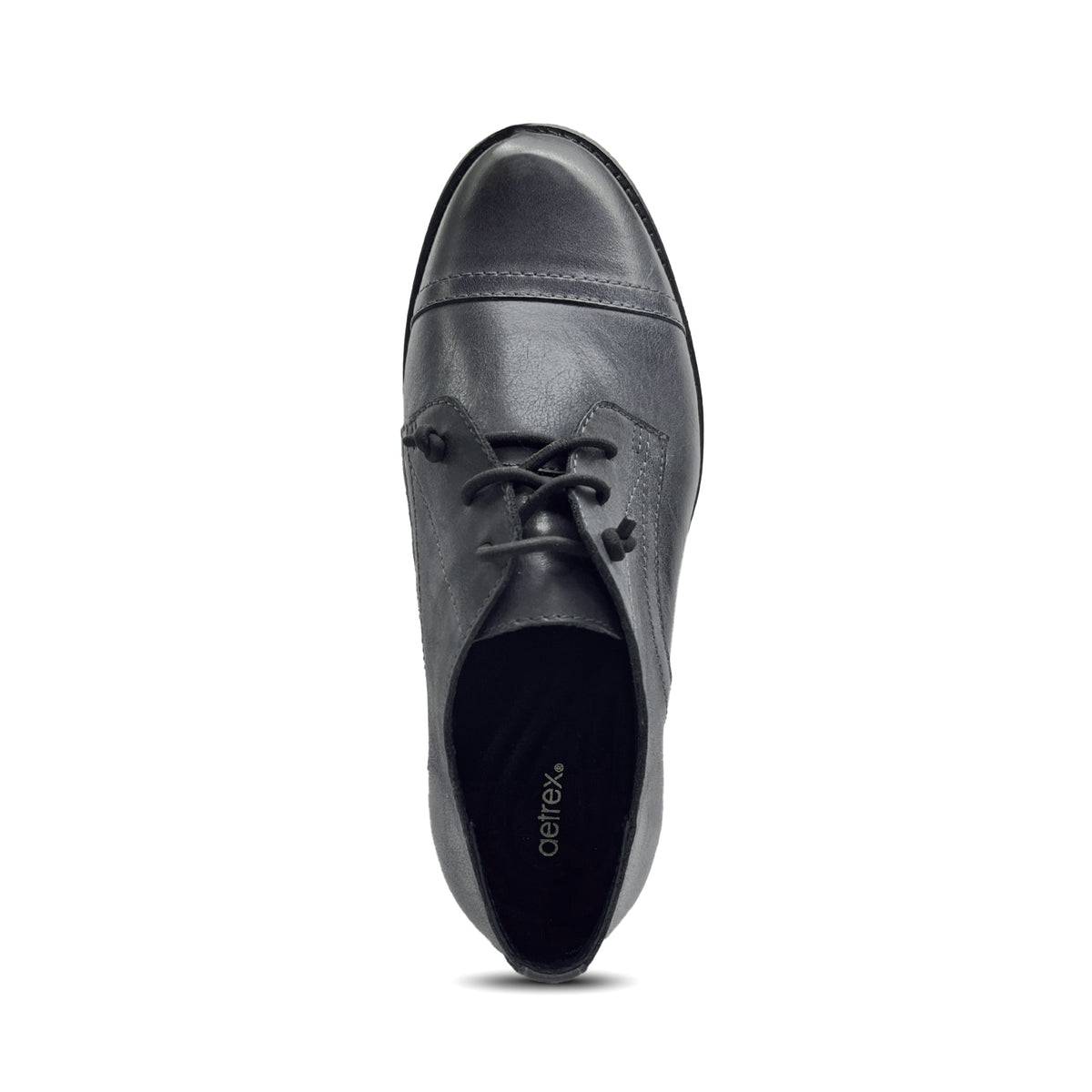Aetrex Pebbled Leather Orthotic Oxfords 13 XW Dana Lace-Up Oxford - Black – aetrex main image 2