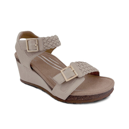 Grace Adjustable Woven Wedge #color_bone
