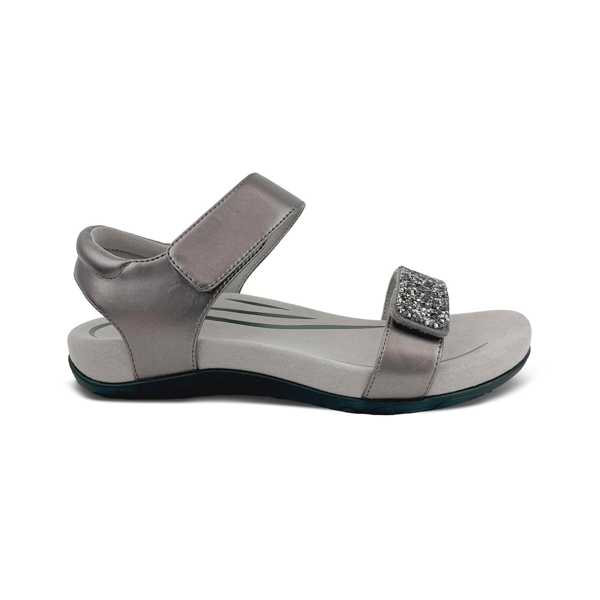 Maria Studded Quarter Strap Right Angle #color_jeweled-gunmetal