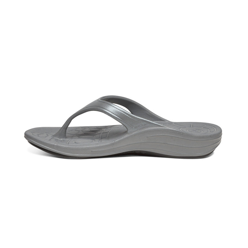 Fiji Orthotic Women's Flips - Charcoal – aetrex