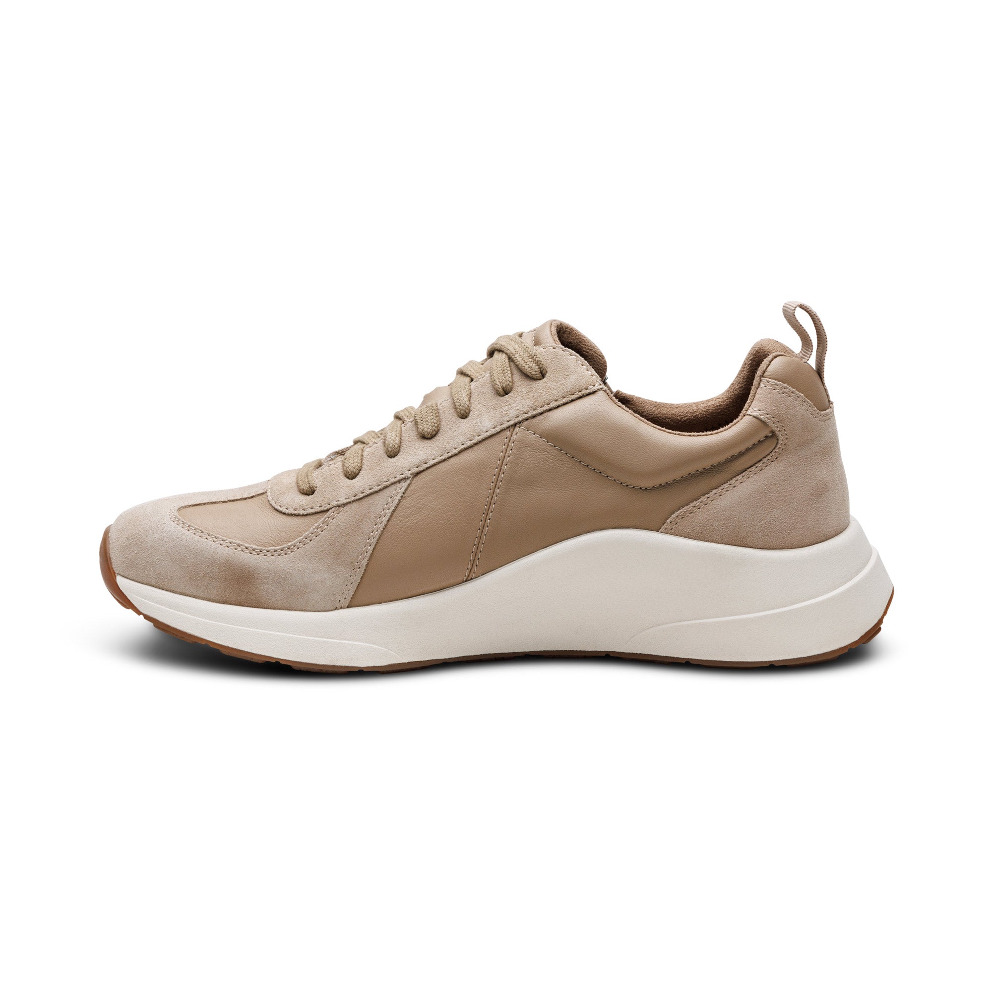 Miles Arch Support Sneaker Left Angle #color_tan