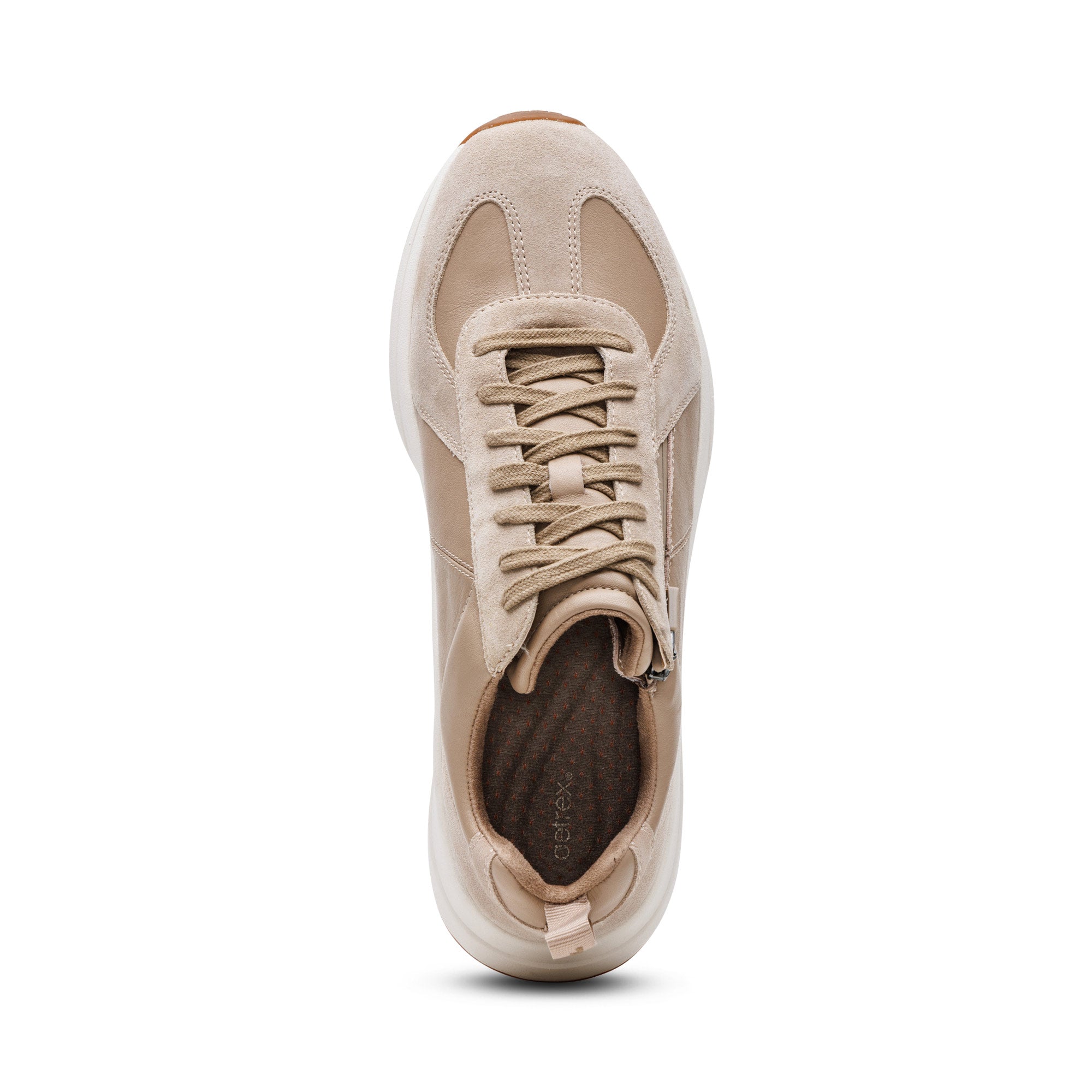 Miles Arch Support Sneaker Top Angle #color_tan