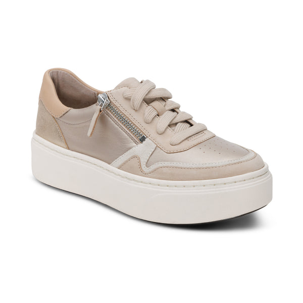 Leigh Arch Support Platform Sneaker in Tan | Comfort Shoes – aetrex