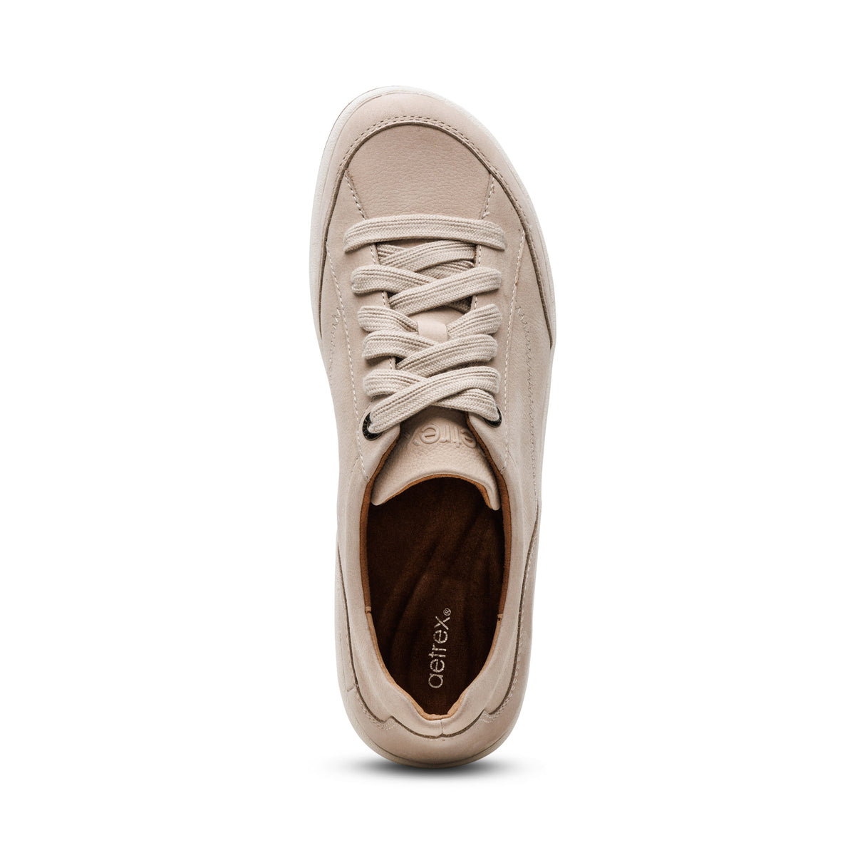 Apex 10.5 W Women\'s Leather lace up oxford beige comfort diabetic shoes Amazon.com | Aetrex Dana Women main image 3