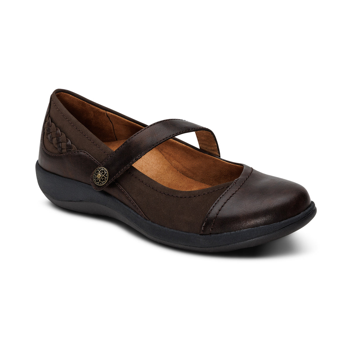 Aetrex Della Women's Mary Jane with Arch Support – Orthopedic Shoe for Plantar Fasciitis