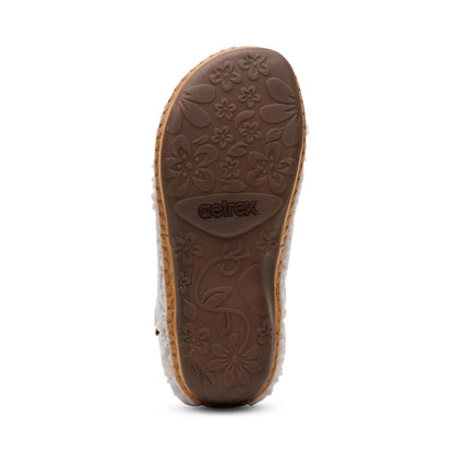 Malina Arch Support Slipper Bottom Angle #color_tan