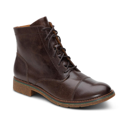 Aetrex Juliet Women's Lace-Up Boot with Arch Support Orthopedic Boot for Heel Pain - Dark Brown Aetrex Juliet Women's Lace-Up Boot with Arch Support Orthopedic Boot for Heel Pain - Dark Brown