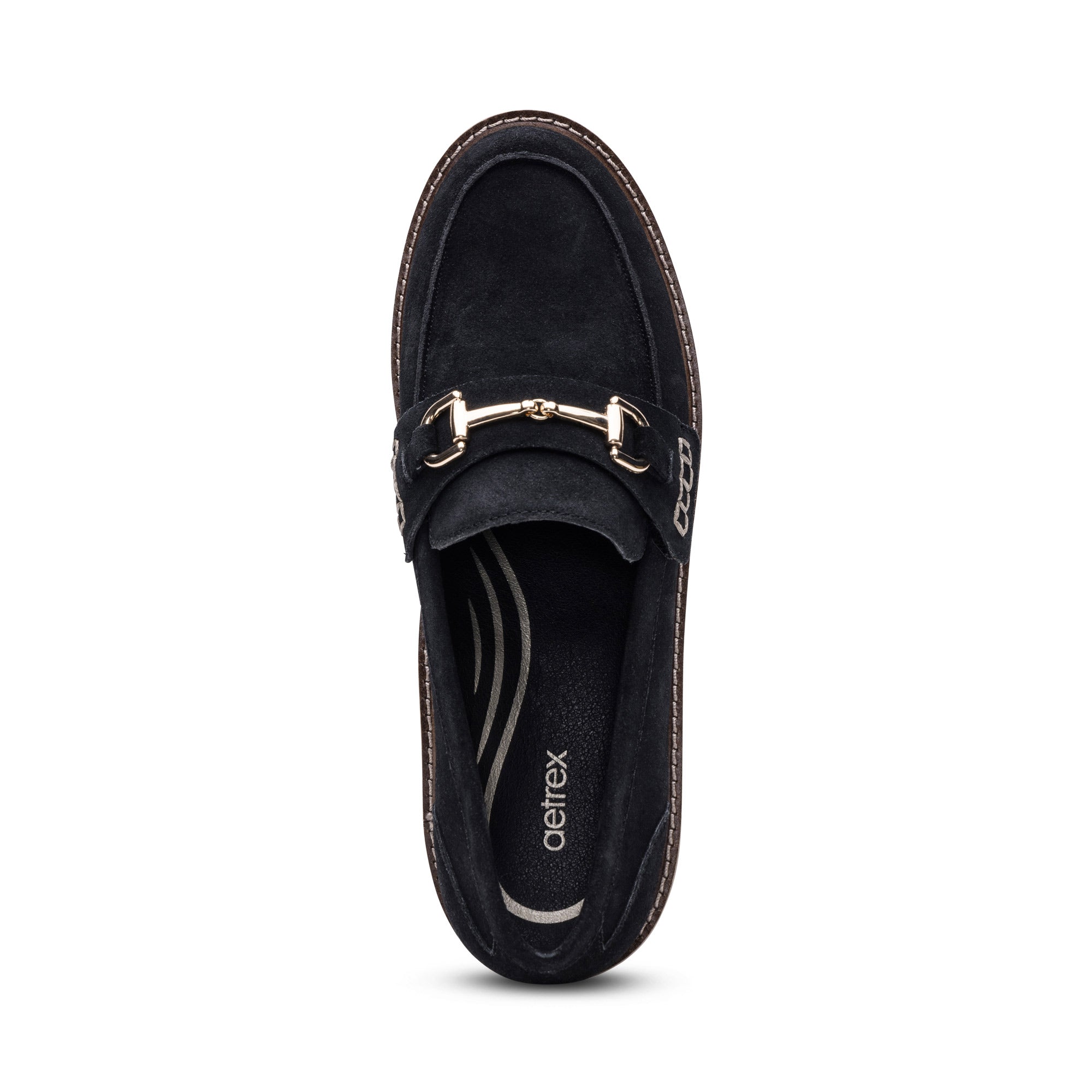 Collette Loafer #color_black suede