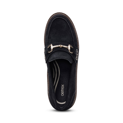 Collette Loafer #color_black suede