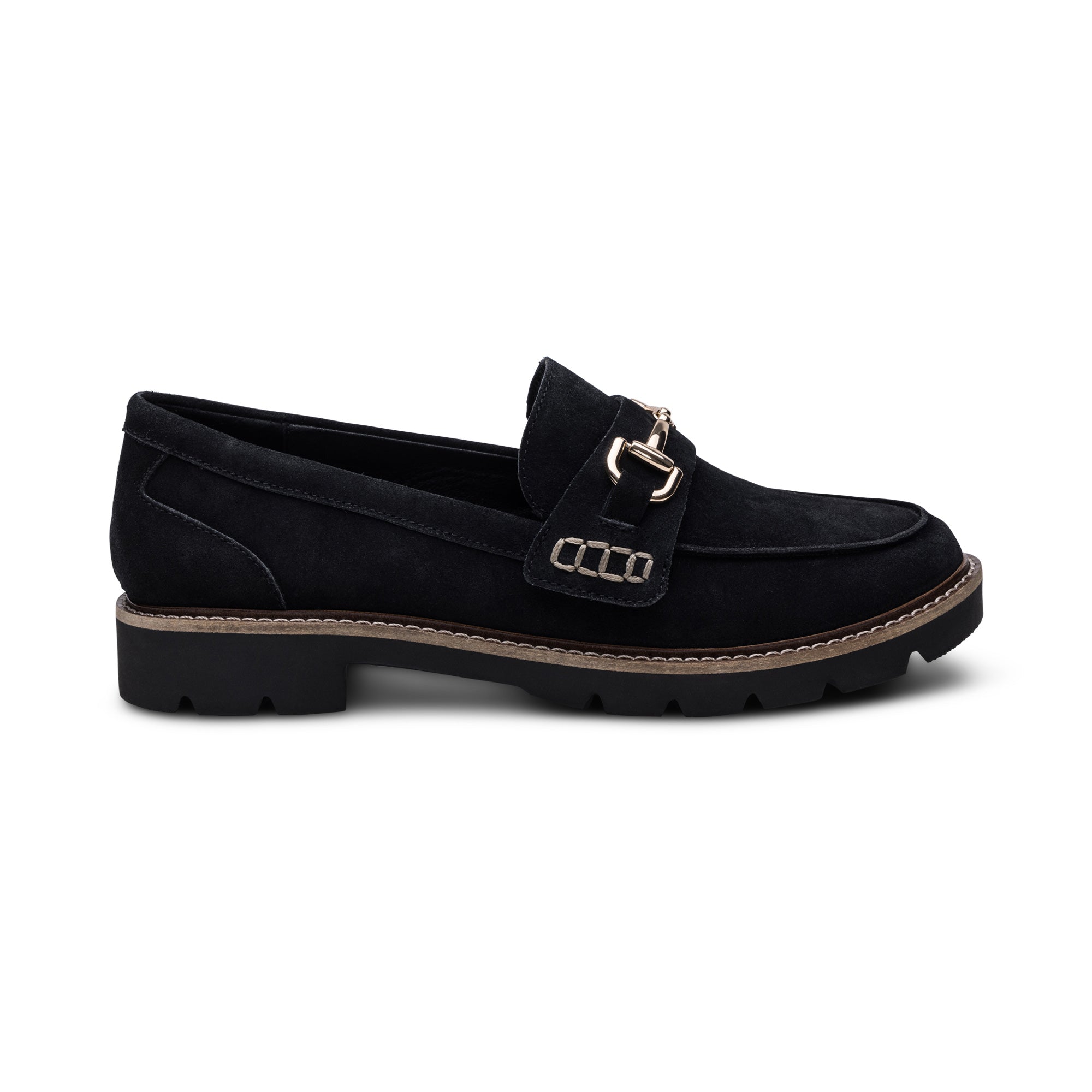 Collette Loafer #color_black suede