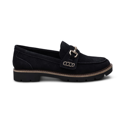 Collette Loafer #color_black suede