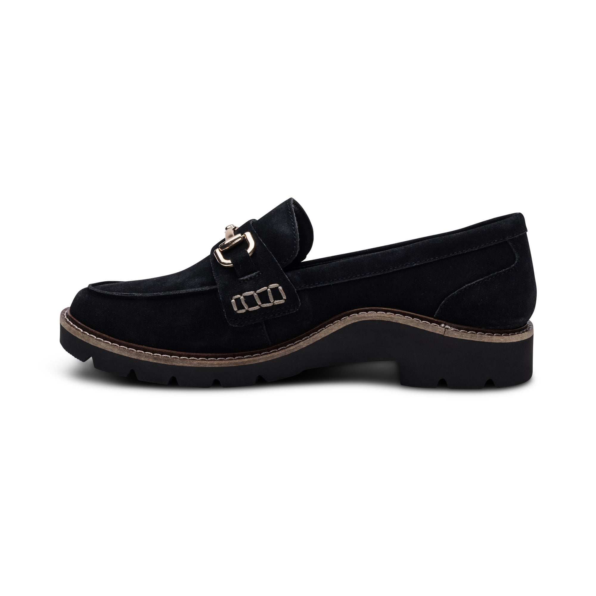 Collette Loafer #color_black suede