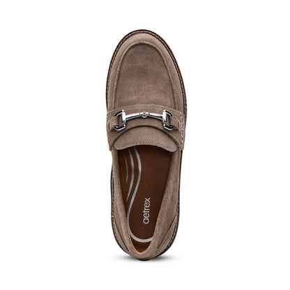 Collette Loafer #color_taupe suede