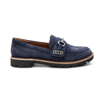 Collette Loafer #color_navy suede