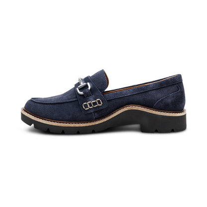 Collette Loafer #color_navy suede