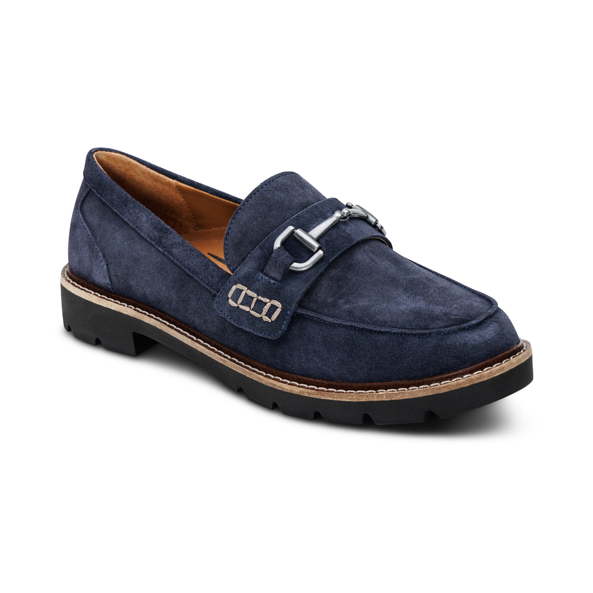 Collette Loafer #color_navy suede