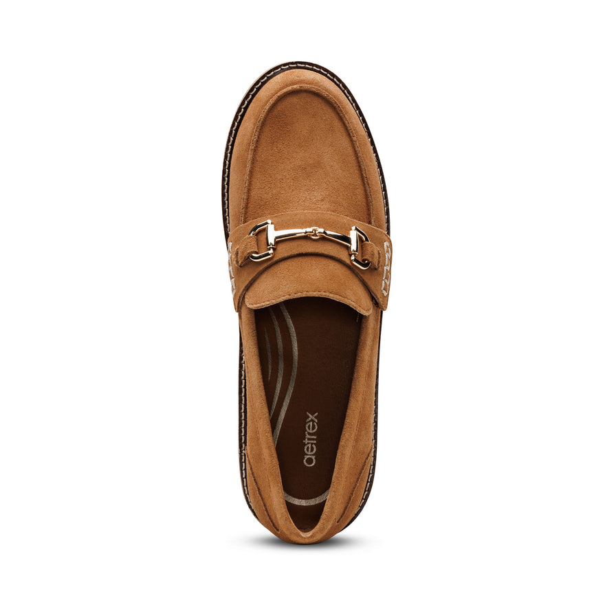 Collette Loafer #color_tan suede