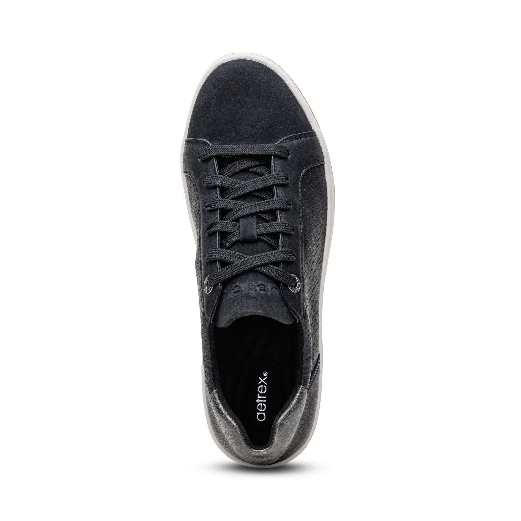 Michaela Lace-Up Sneaker Top Angle #color_black