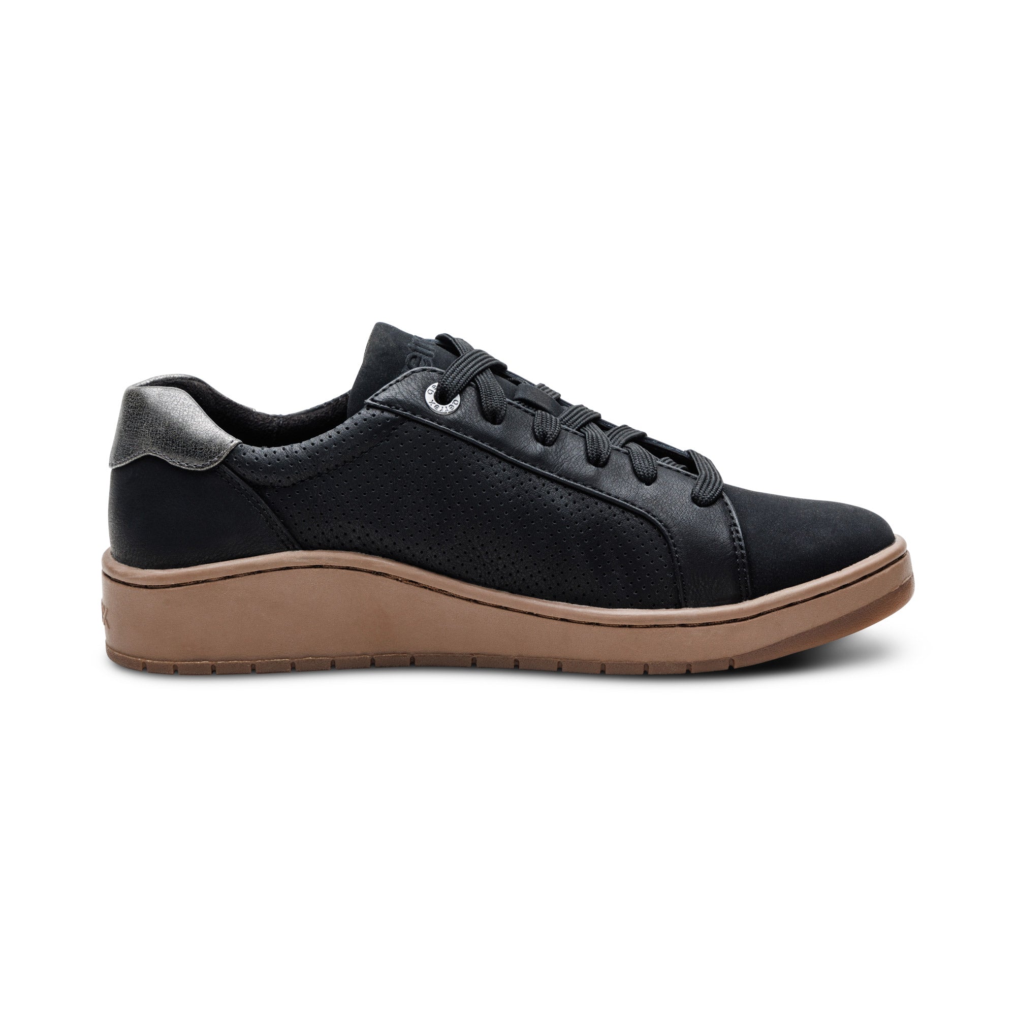Michaela Lace-Up Sneaker Right Angle #color_black/brown