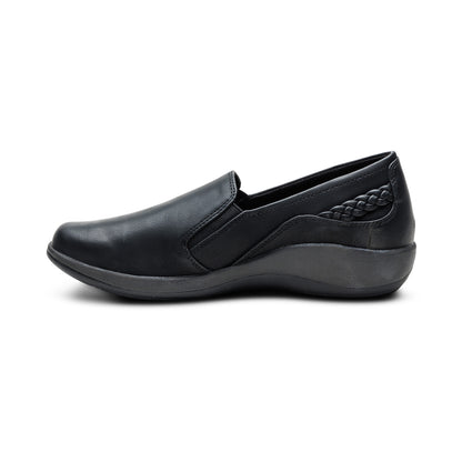 Aetrex Alice Women's Arch Support Slip-On Orthopedic Shoe for Plantar Fasciitis - Black Aetrex Alice Women's Arch Support Slip-On Orthopedic Shoe for Plantar Fasciitis - Black