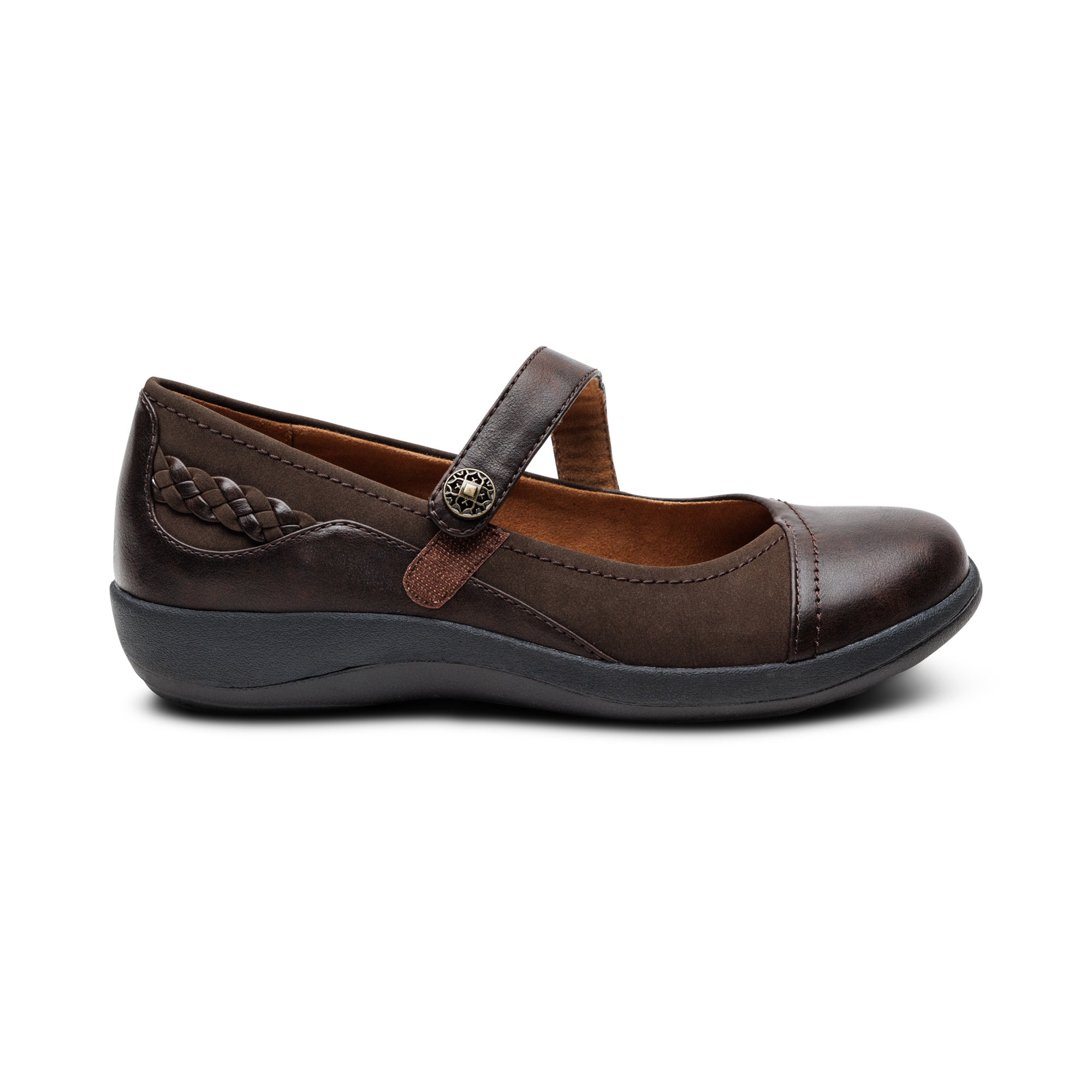 Aetrex Della Women's Mary Jane with Arch Support – Orthopedic Shoe for Plantar Fasciitis