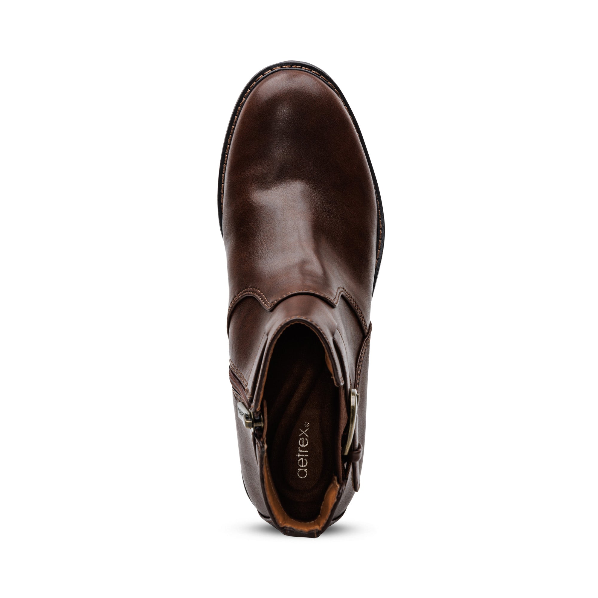 Layla Side Zip Boot - Dark Brown – aetrex