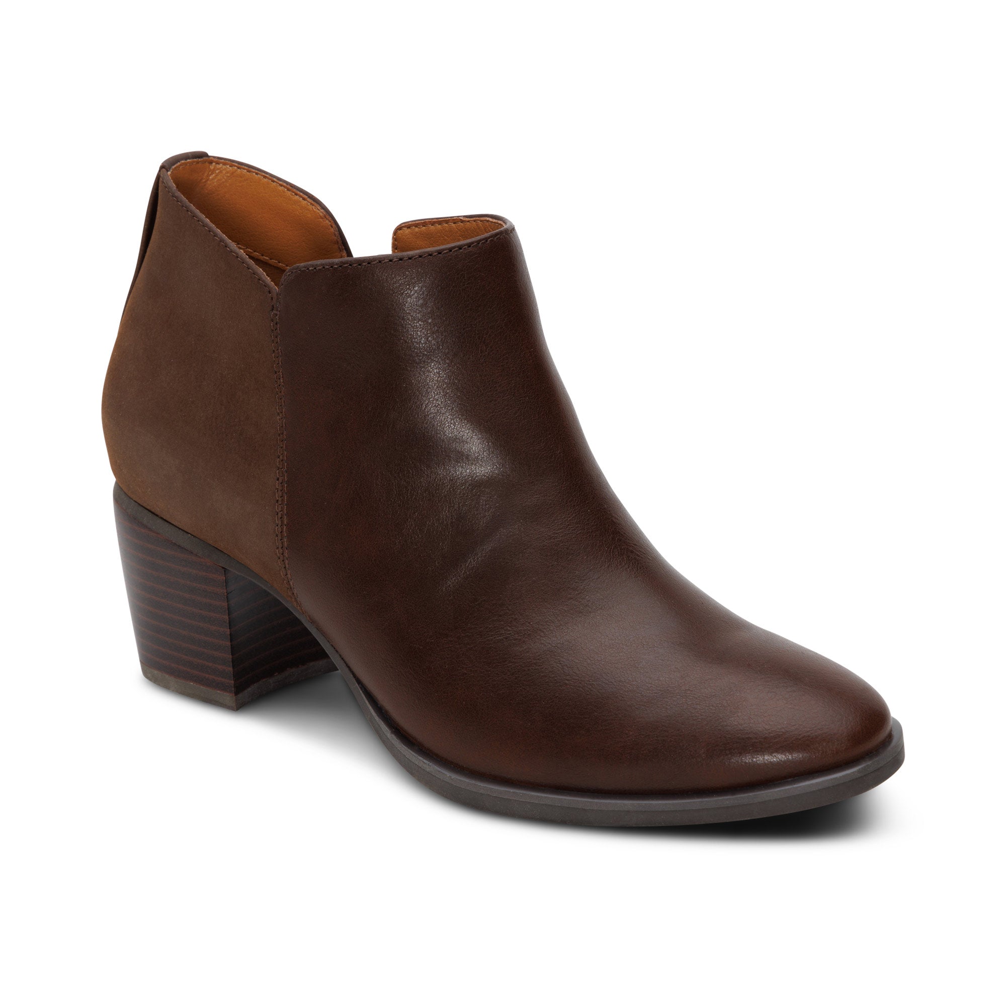 Victoria Short Bootie #color_dark brown