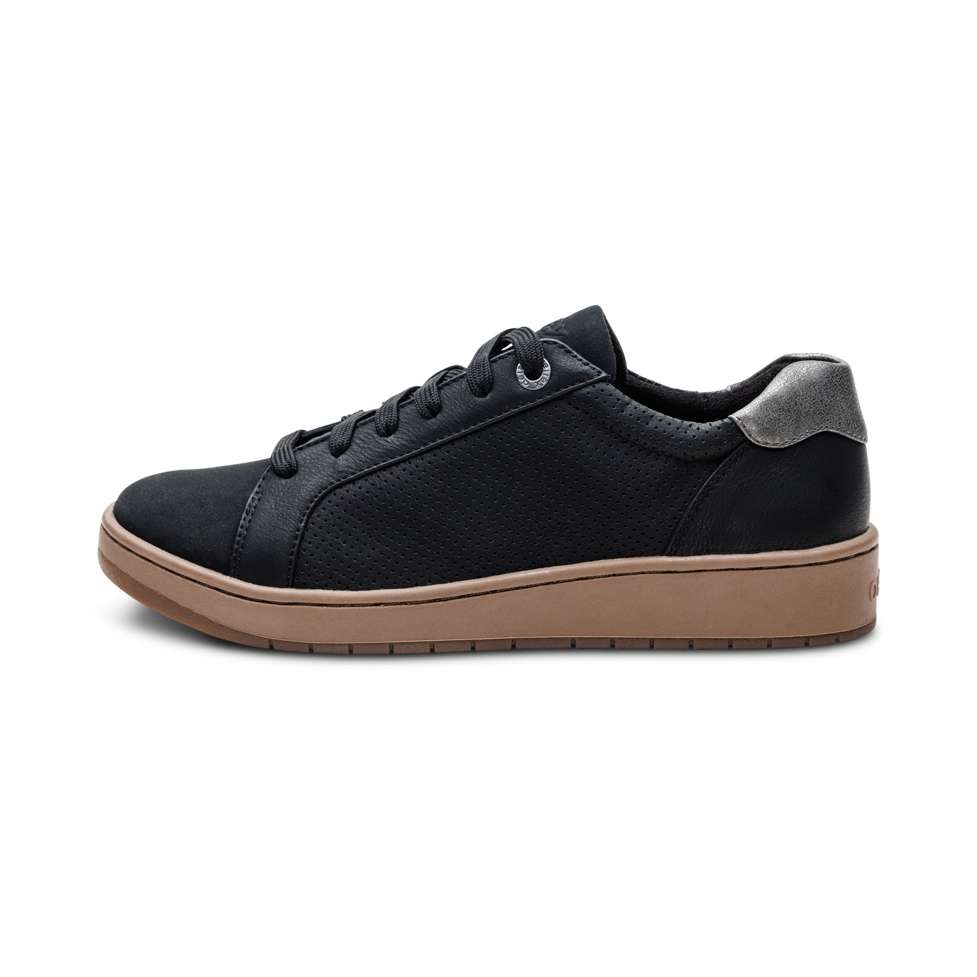 Michaela Lace-Up Sneaker Left Angle #color_black/brown
