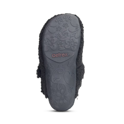 Mia Arch Support Slipper bottom Angle #color_black