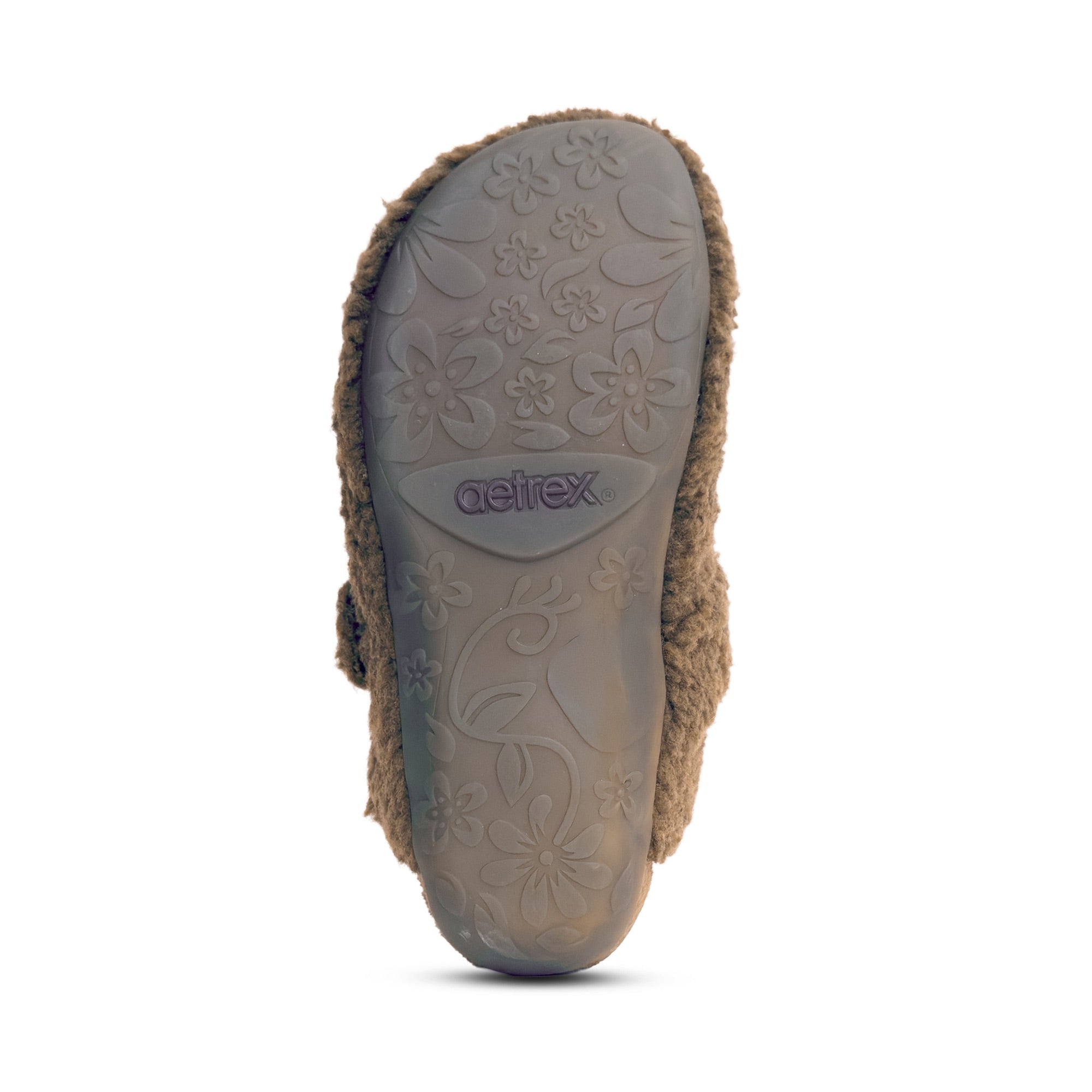Mia Arch Support Slipper bottom Angle #color_brown