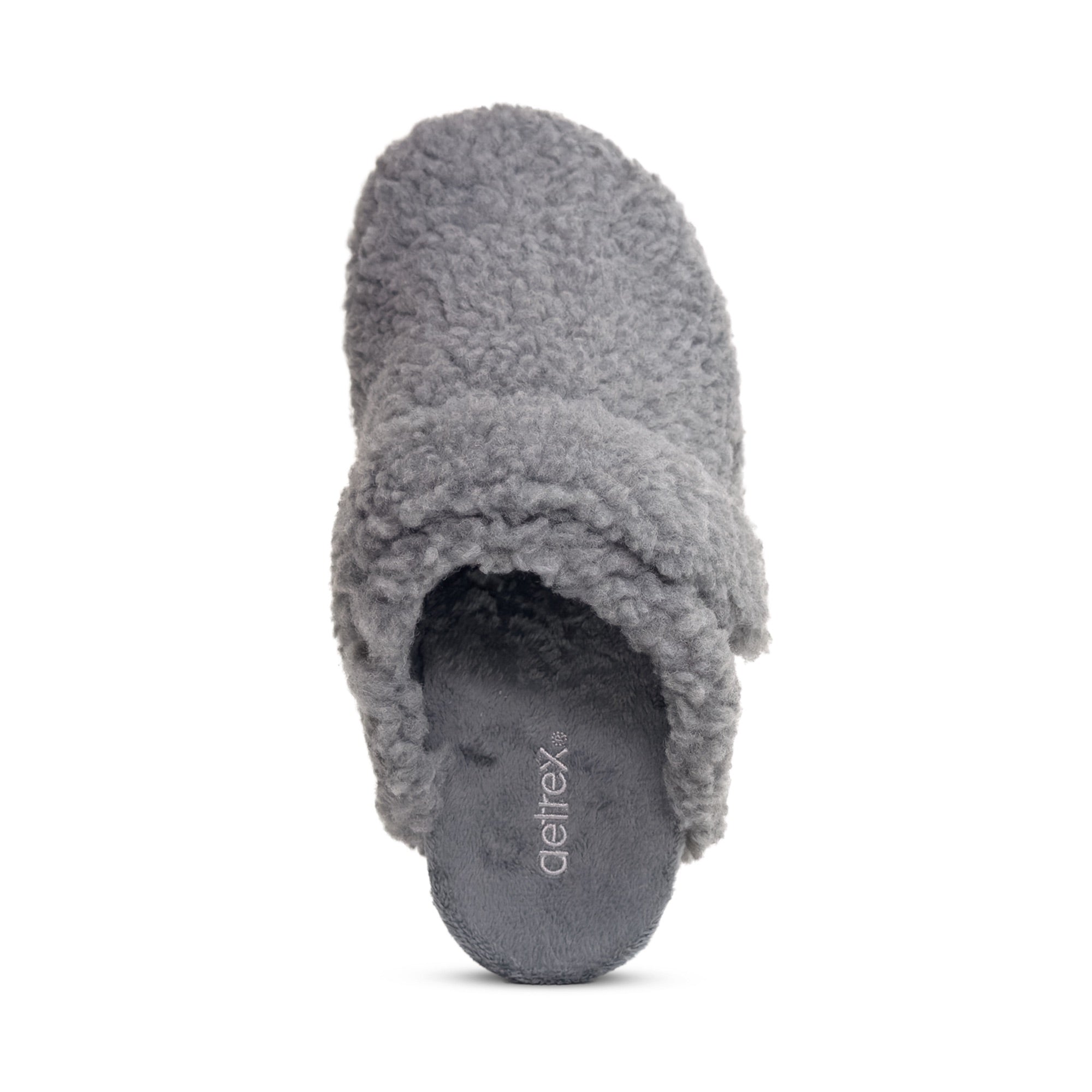 Mia Arch Support Slipper top Angle #color_charcoal