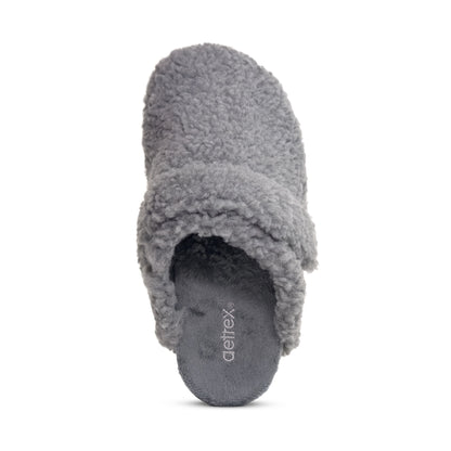 Mia Arch Support Slipper top Angle #color_charcoal