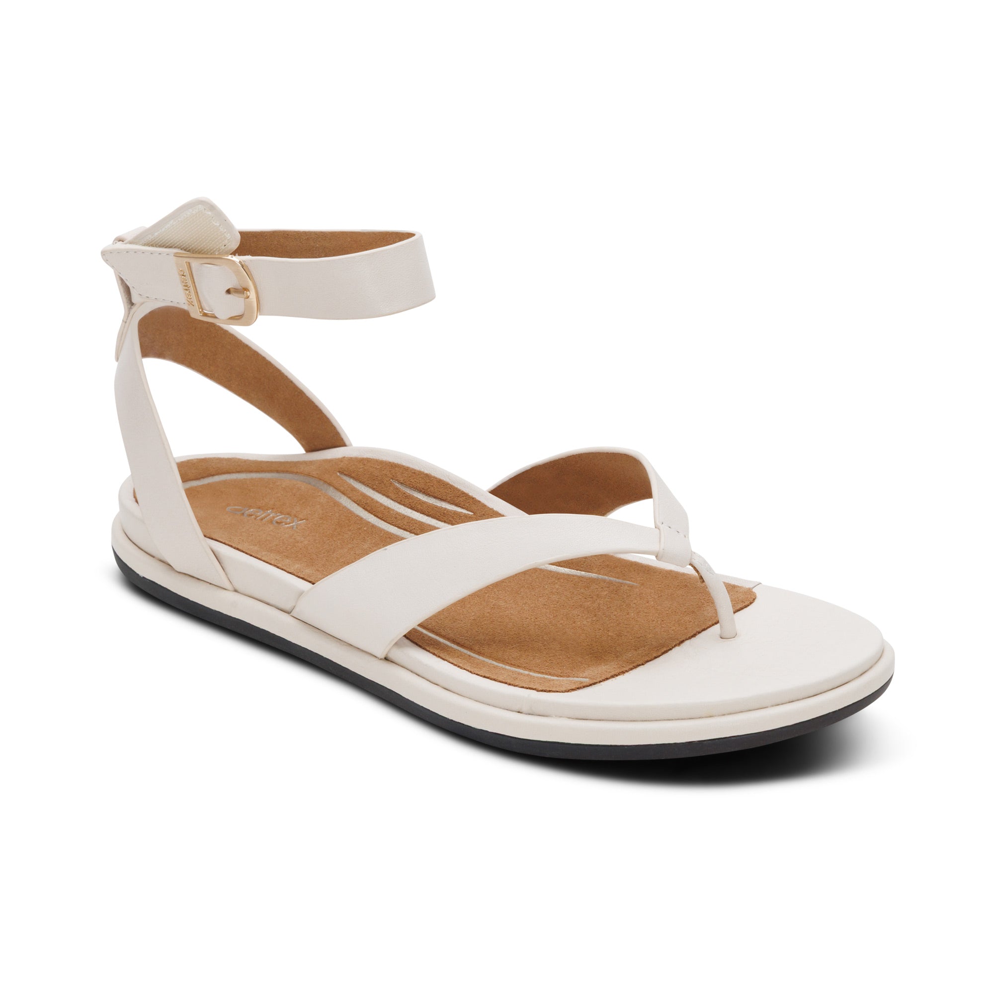Kendall Arch Support Thong Sandal - Off White – aetrex