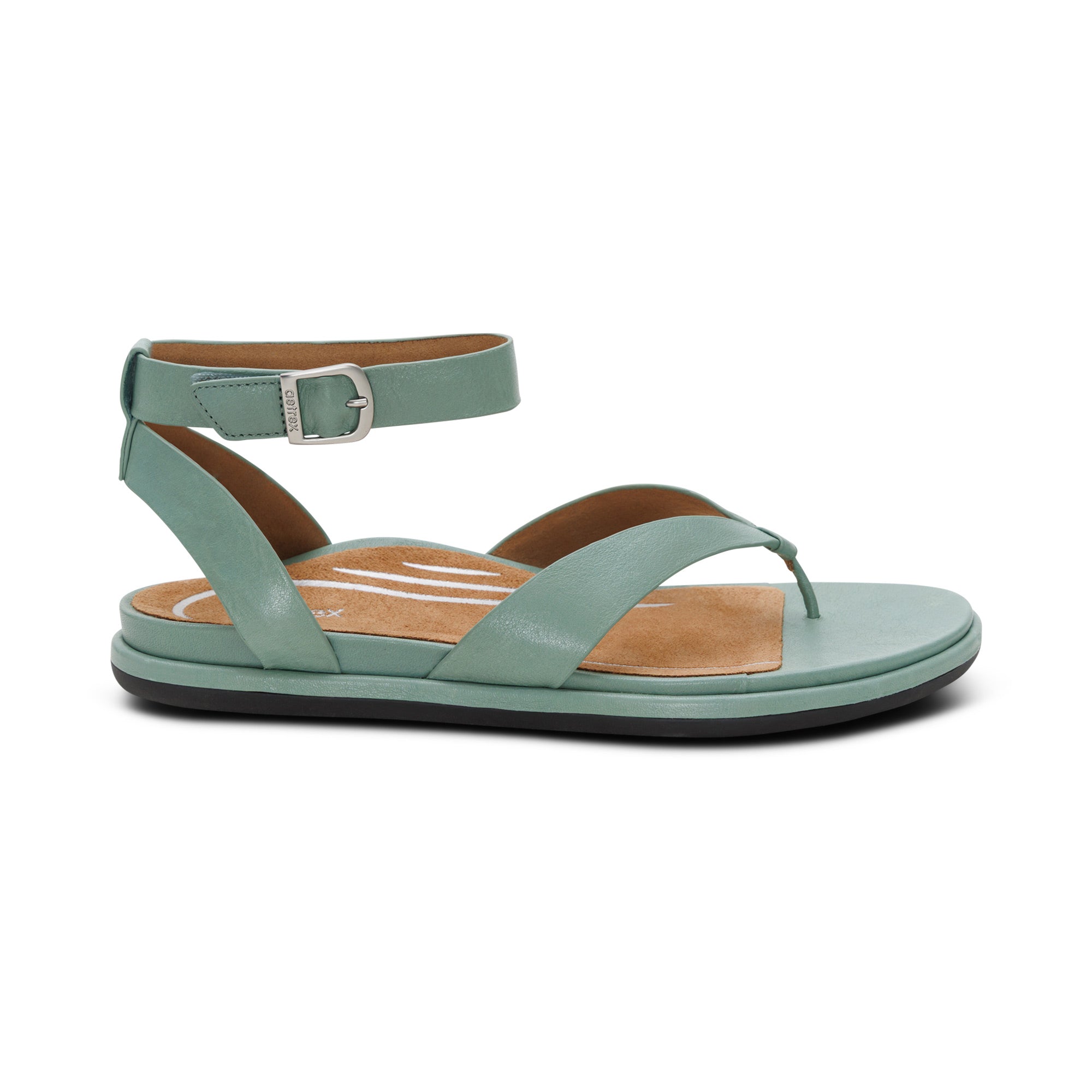 アリエル Kendall Arch Support Thong Sandal - Sage – aetrex