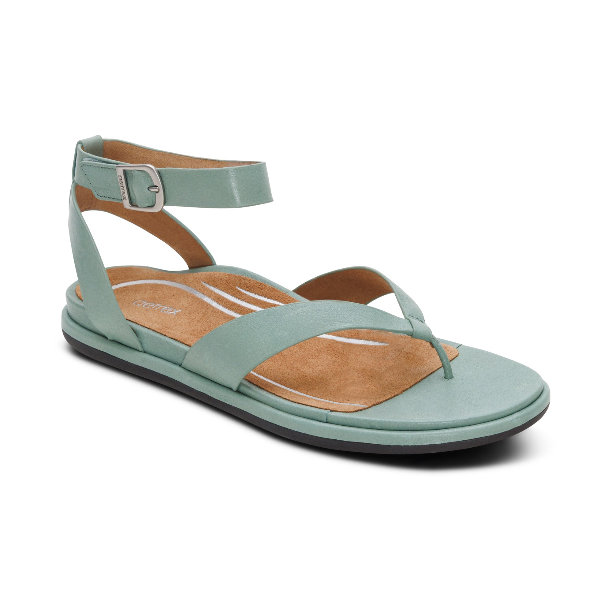 テントウ★アリエル Kendall Arch Support Thong Sandal - Sage – aetrex